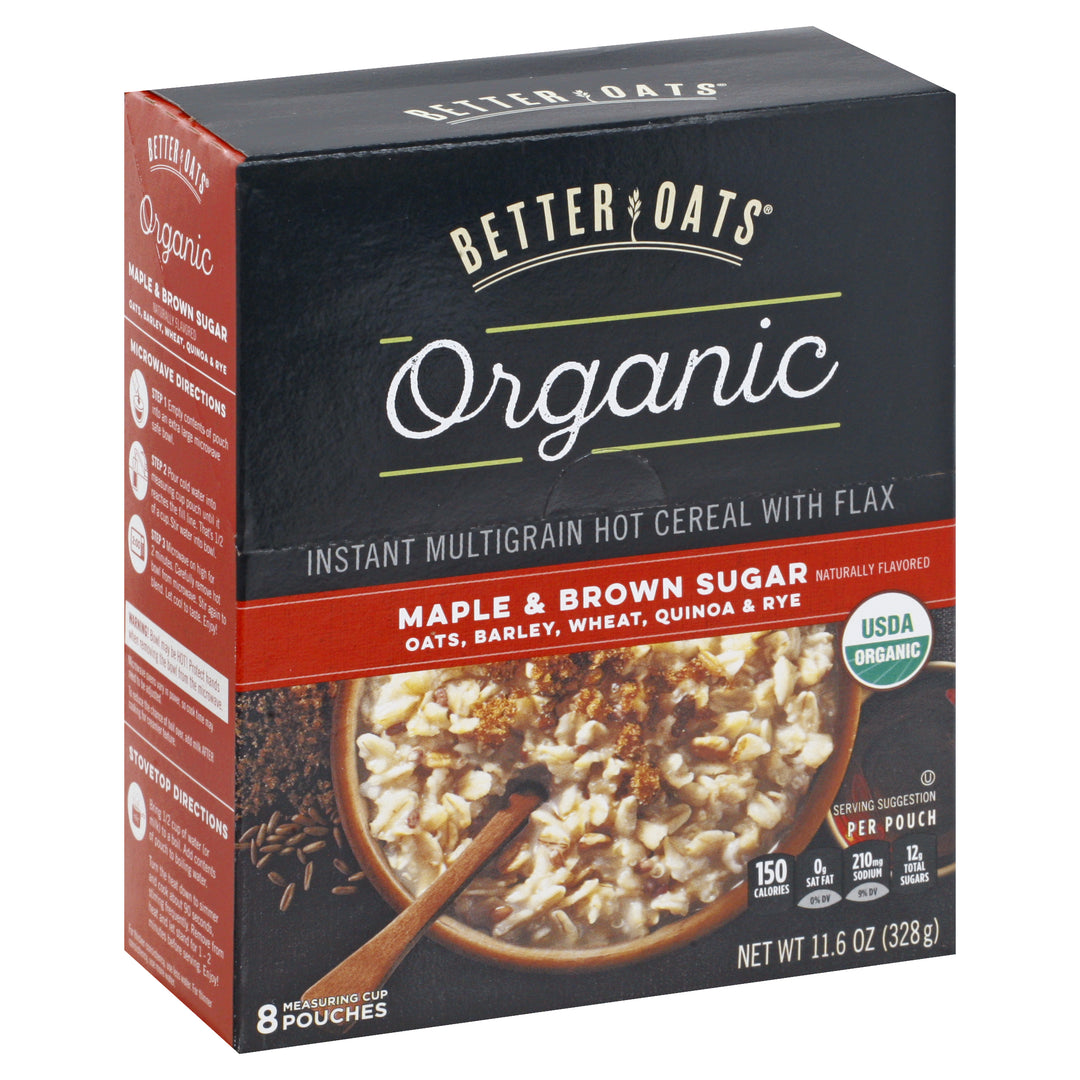 Better Oats Cereal Organic Maple & Brown Sugar 6/11.6 OZ [UNFI #1719749] [ebt]