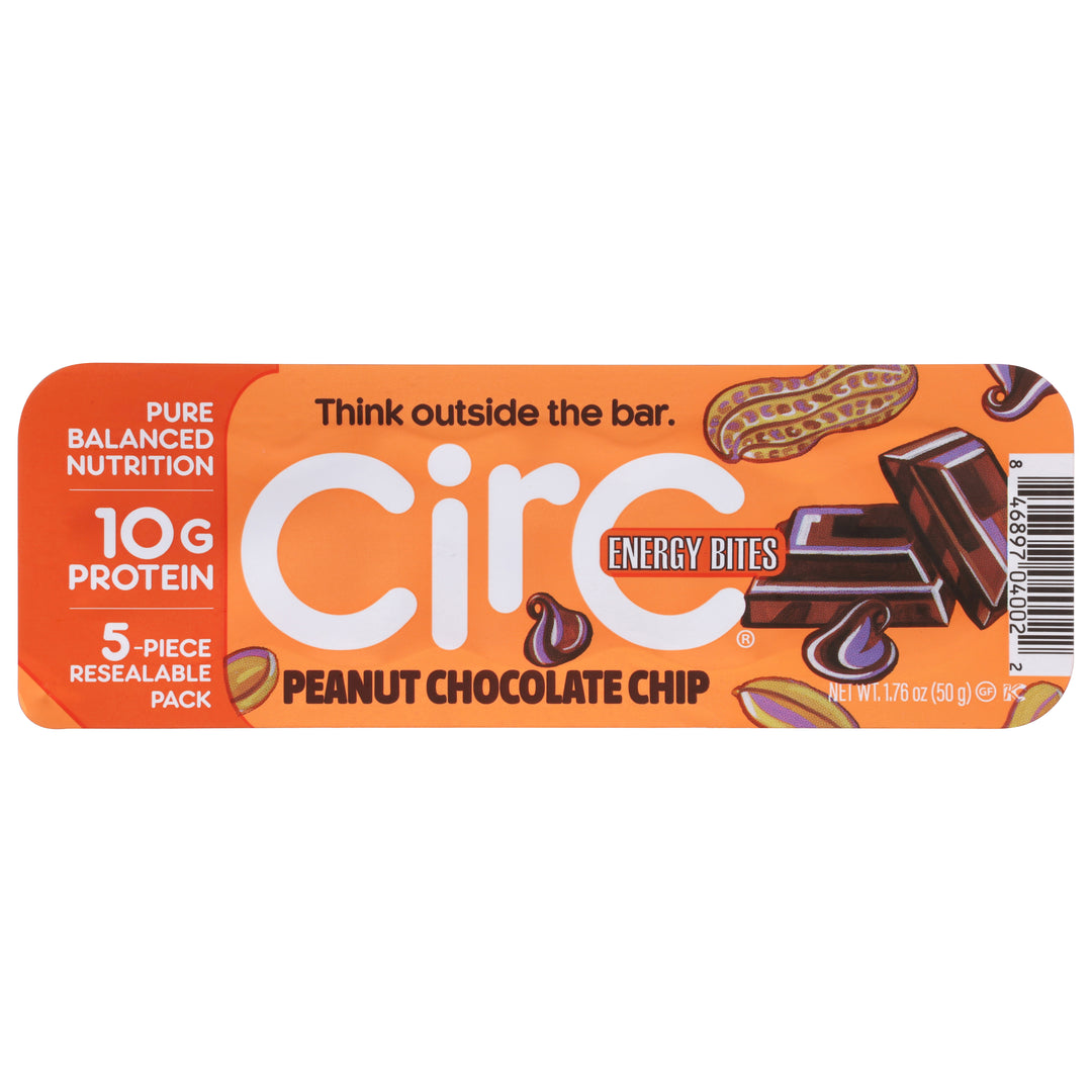 Circ Energy Bites Peanut Chocolate Chip 12/1.76 OZ [UNFI #3002037] [ebt]