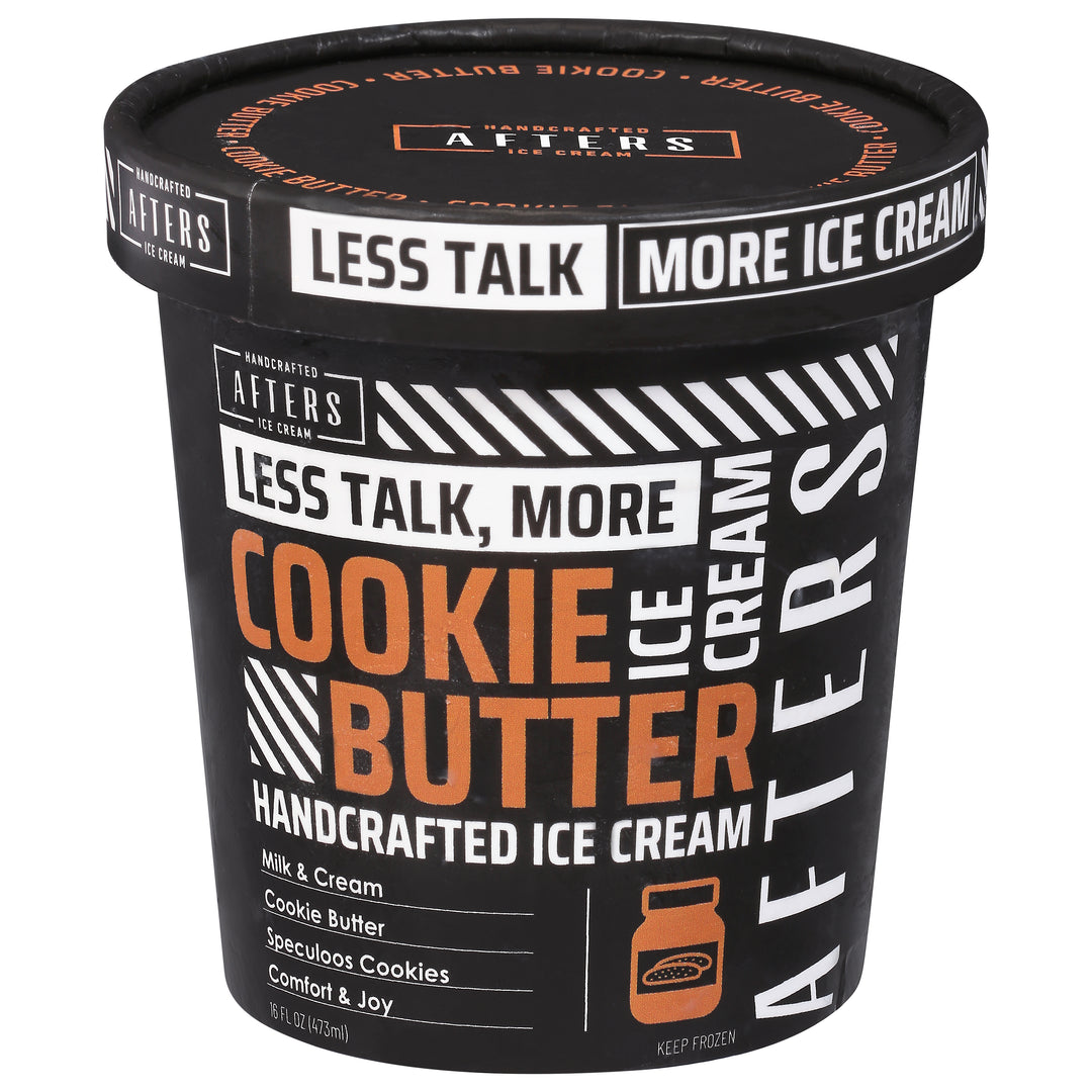 Afters Ice Cream Ice Cream Cookie Butter Handcrafted 8/16 FZ [UNFI #3015203] [ebt]
