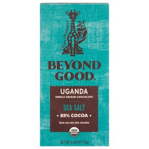 Beyond Good Dark Chocolate Sea Salt Uganda 85% Cocoa 12/2.64 Z [UNFI #2951895] [ebt]