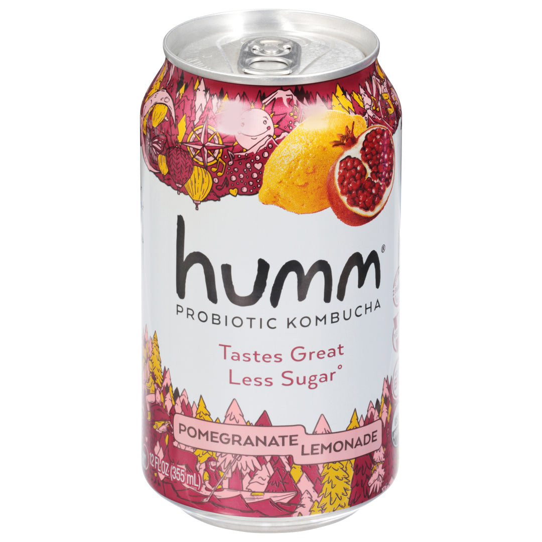 Humm Kombucha Kombucha Probiotic Pomegranate Lemonade 6/12 FZ [UNFI #2601870] [ebt] D