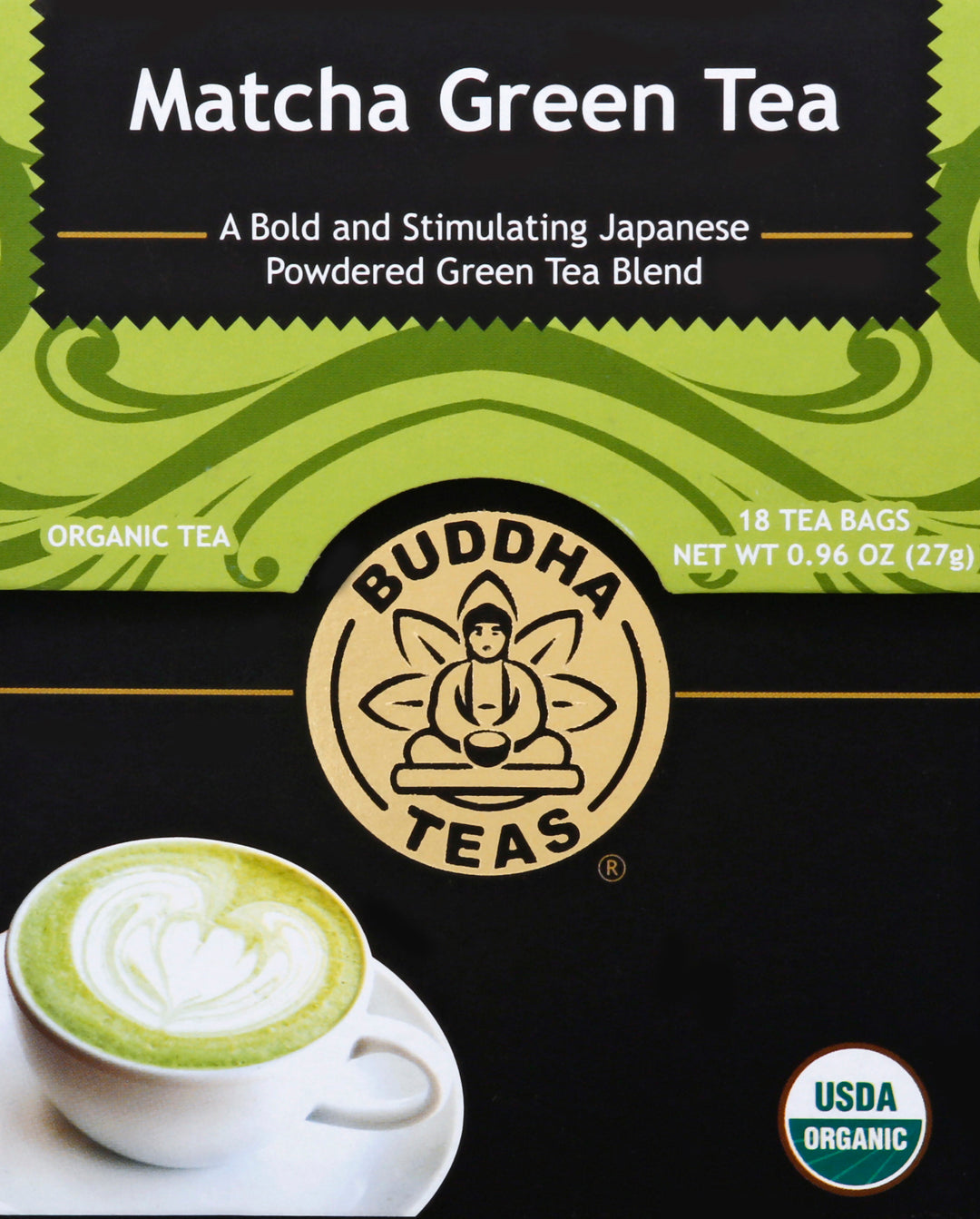 Buddha Teas Green Tea Organic Matcha Bags 6/18 BAG [UNFI #1746395] [ebt]