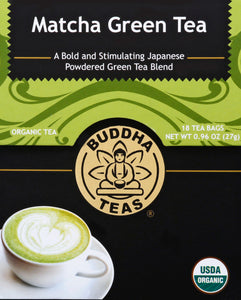 Buddha Teas Green Tea Organic Matcha Bags 6/18 BAG [UNFI #1746395] [ebt]