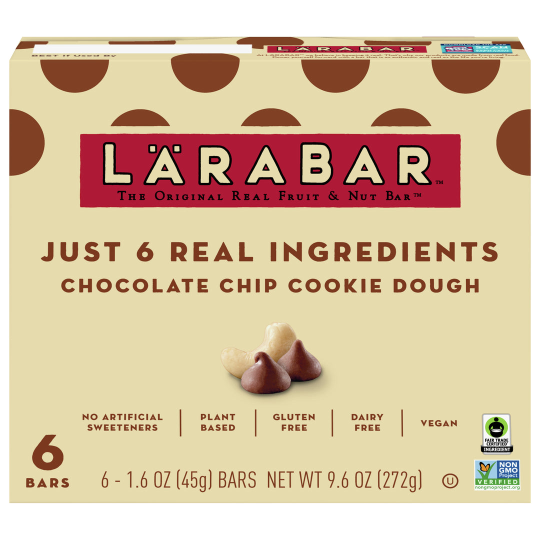 Larabar Fruit & Nut Bar Chocolate Chip Cookie Dough 8/6/1.6 OZ [UNFI #2665388] [ebt]