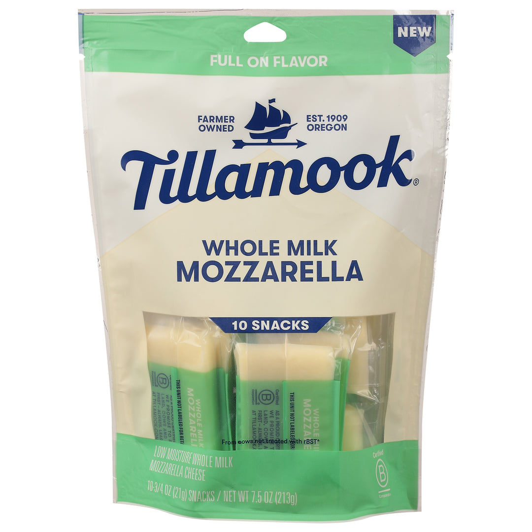 Tillamook Cheese Mozzarella Whole Milk 12/7.5 OZ [UNFI #3122892] [ebt]