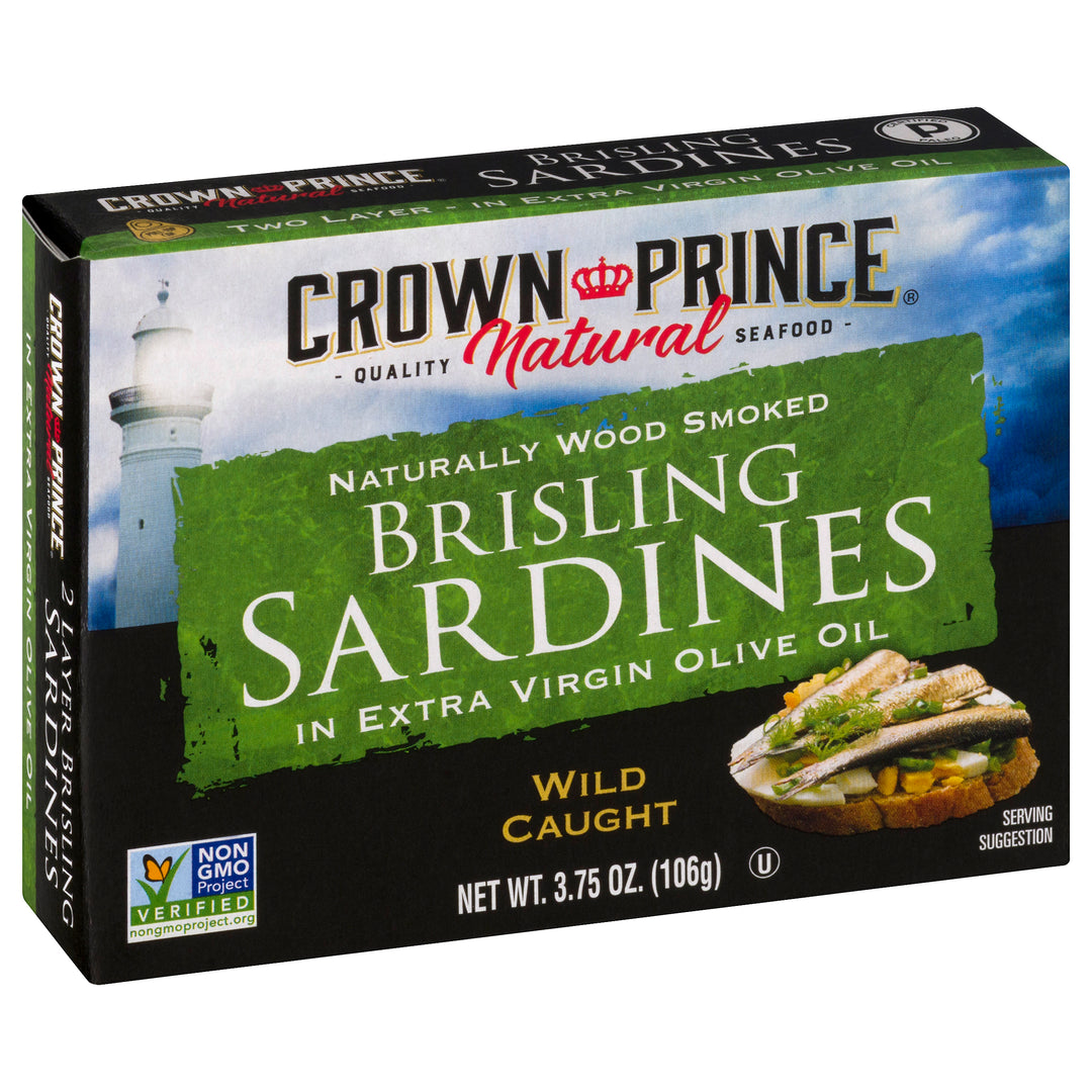 Crown Prince Sardines in Extra Virgin Olive Oil 12/3.75 OZ [UNFI #0656462] [ebt]