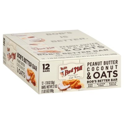 Bobs Red Mill Bobs Better Bar Peanut Butter Coconut & Oats 12/1.76 Z [UNFI #2369486] [ebt]