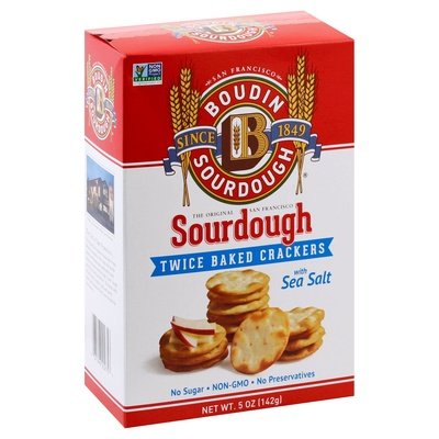 Boudin Sourdough Crackers with Sea Salt Sourdough Twice Baked 12/5 OZ [UNFI #2327278] [ebt]