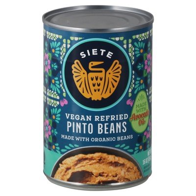 Siete Pinto Beans Vegan Refried 12/16 OZ [UNFI #2821551] [ebt]