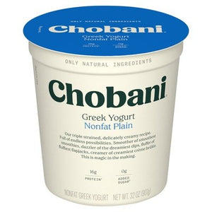 Chobani Yogurt Greek Nonfat Plain 6/32 OZ [UNFI #0544825] [ebt]