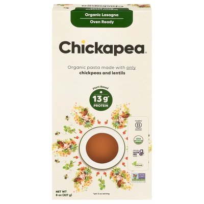 Chickapea Pasta Lasagna Organic 6/8 OZ [UNFI #2664886] [ebt]