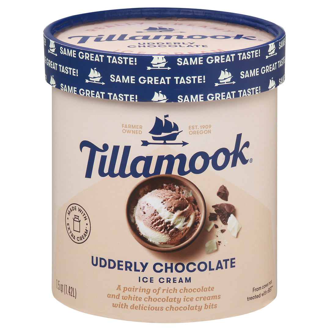 Tillamook Ice Cream Udderly Chocolate 6/1.5 QT [UNFI #2711737] [ebt]