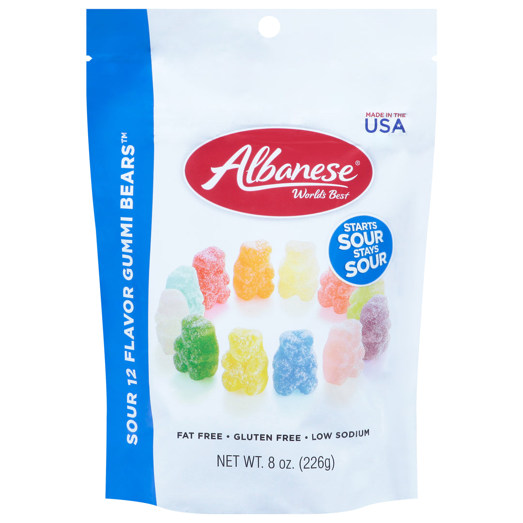 Albanese Gummi Bears 12 Flavor Sour 6/8 OZ [UNFI #2536472] [ebt]