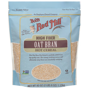 Bobs Red Mill Hot Cereal High Fiber Oat Bran 4/40 OZ [UNFI #2270023] [ebt]