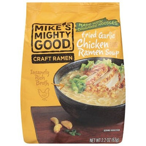 Mikes Mighty Good Ramen Soup Fried Garlic Chicken Flavor 7/2.2 OZ [UNFI #2257772] [ebt]