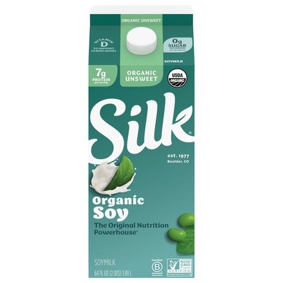 Silk Soymilk Organic Unsweet 6/64 OZ [UNFI #0362525] [ebt]