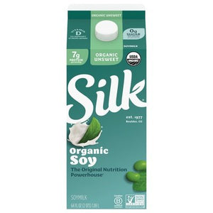 Silk Soymilk Organic Unsweet 6/64 OZ [UNFI #0362525] [ebt]