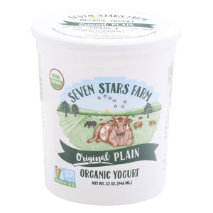 Seven Stars Farm Yogurt Organic Original Plain 6/32 OZ [UNFI #0728402] [ebt]