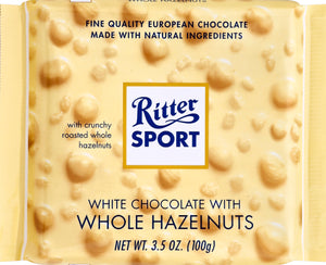 Ritter White Chocolate with Whole Hazelnuts 10/3.5 OZ [UNFI #0354423] [ebt]