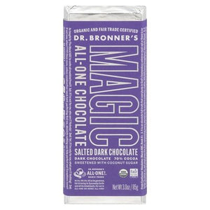 Dr Bronners Dark Chocolate Salted 70% Cocoa 12/3 OZ [UNFI #2724110] [ebt]