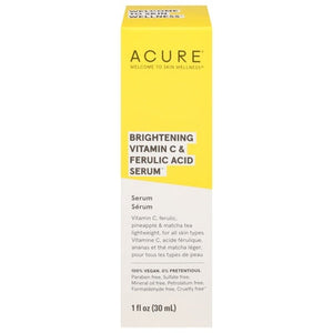 Acure Serum Brightening Vitamin C & Ferulic Acid 1/1 OZ [UNFI #2532893] T