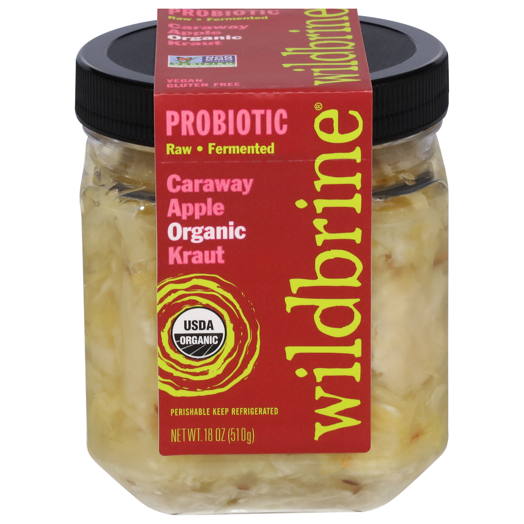 Wildbrine Kraut Organic Caraway Apple Probiotic 6/18 OZ [UNFI #2490779] [ebt]