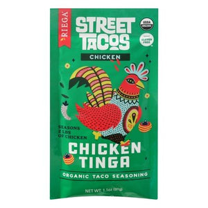 Riega Foods Taco Seasoning Organic Chicken 8/1.1 OZ [UNFI #2561207] [ebt]