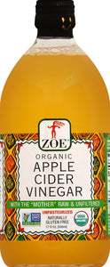 Zoe Vinegar Apple Cider Organic 6/17 FZ [UNFI #1816404] [ebt]