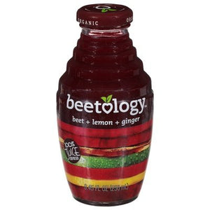 Beetology 100% Juice Organic Cold Pressed Beet + Lemon + Ginger 6/8.45 OZ [UNFI #2083103] [ebt]