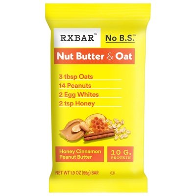 Rxbar Protein Bar Nut Butter & Oat Honey Cinnamon Peanut Butter 12/1.9 OZ [UNFI #2836856] [ebt]