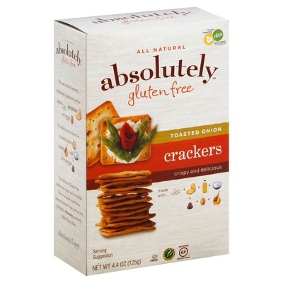 Absolutely Gluten Free Crackers Toasted Onion 12/4.4 OZ [UNFI #1079805] [ebt]