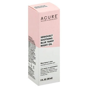 Acure Night Oil Seriously Soothing Blue Tansy & Rose 1/1 OZ [UNFI #2184075] T