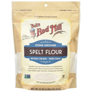 Bobs Red Mill Spelt Flour Stone Ground Whole Grain 4/22 OZ [UNFI #2486751] [ebt]