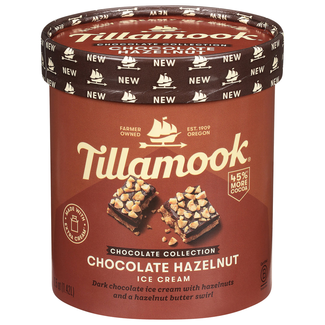 Tillamook Ice Cream Chocolate Hazelnut 6/1.5 QT [UNFI #3076643] [ebt]