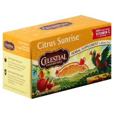 Celestial Seasonings Herbal Supplement Caffeine Free Citrus Sunrise 6/20 BAG [UNFI #2327724] [ebt]