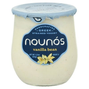 Nounos Yogurt Greek Vanilla Bean Strained 8/5.3 OZ [UNFI #2692630] [ebt]