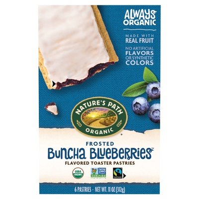 Natures Path Toaster Pastries Buncha Blueberries Frosted 12/11 OZ [UNFI #0394437] [ebt]
