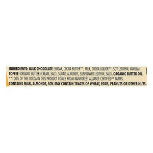 Chocolove Milk Chocolate Toffee & Almonds 33% Cocoa Content 12/1.3 OZ [UNFI #0663914] [ebt]