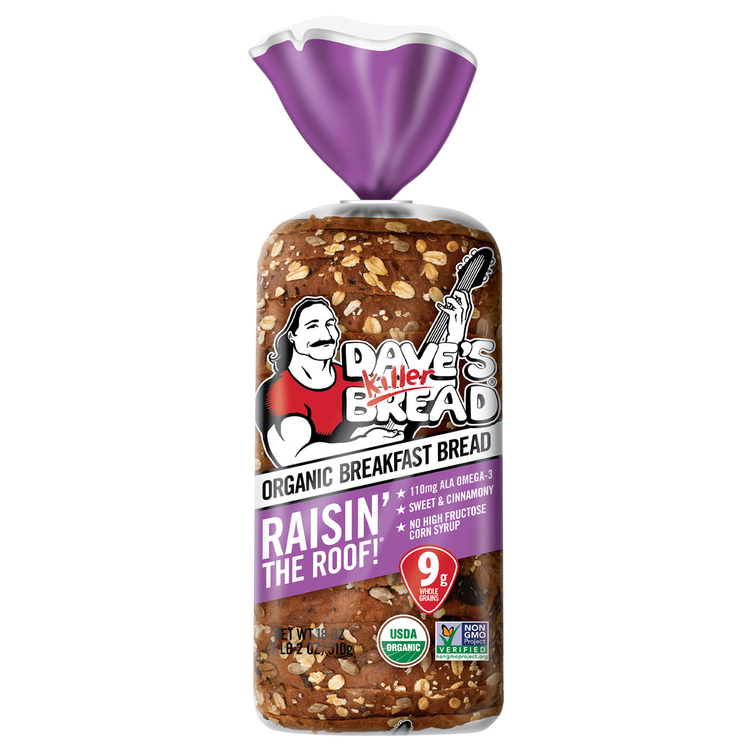 Daves Killer Bread Bread Breakfast Organic Raisin' the Roof 10/18 OZ [UNFI #2592319] [ebt]