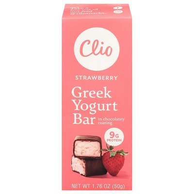 Clio Yogurt Bar Greek Strawberry 10/1.76 OZ [UNFI #1830967] [ebt]