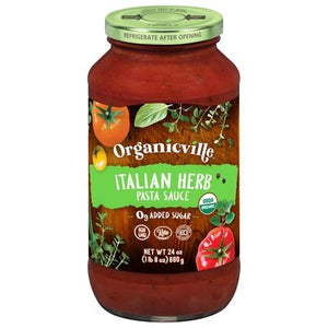 Organicville Pasta Sauce Italian Herb 6/24 OZ [UNFI #2627511] [ebt]