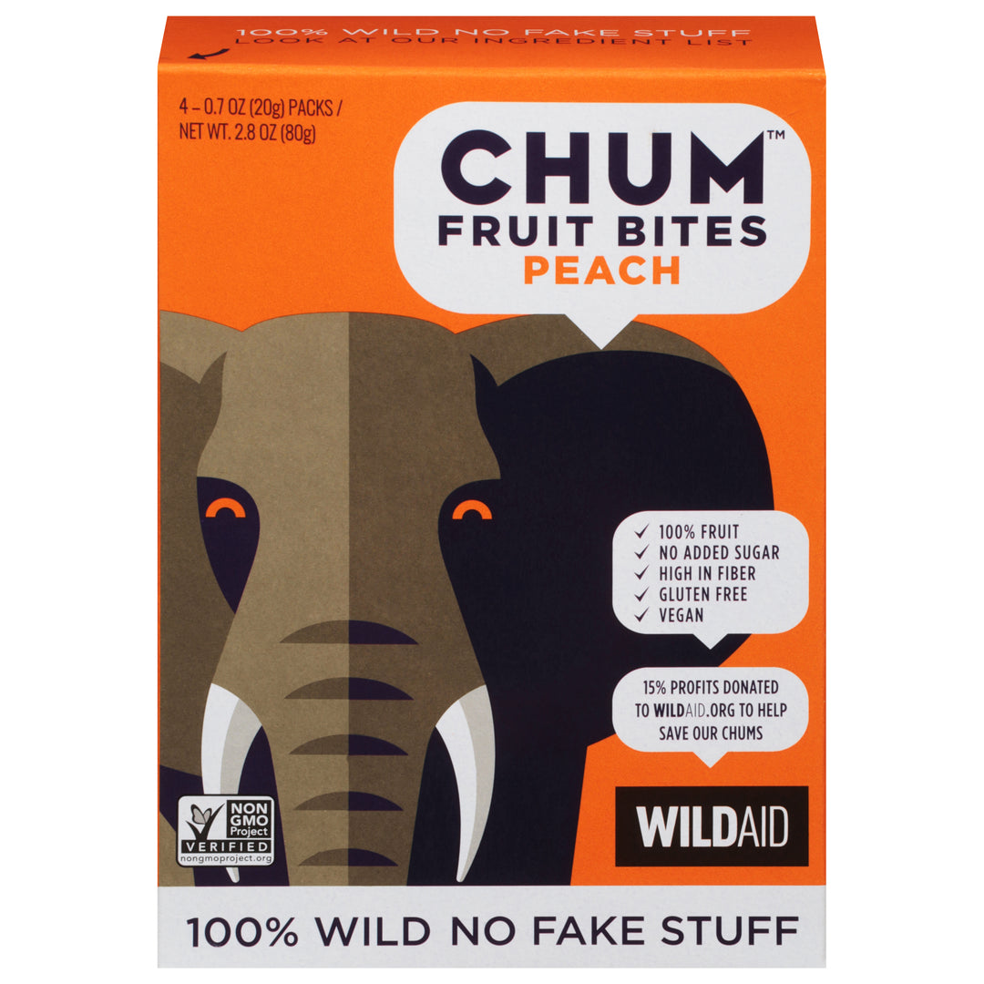 Chum Fruit Bites Fruit Bites Peach 6/2.8 OZ [UNFI #2847622] [ebt]