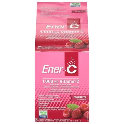 Ener-C Multivitamin Drink Mix Vitamin C 1000 Mg Raspberry 1/30 PKT [UNFI #1275213]