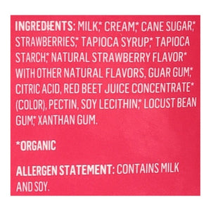 Aldens Organic Ice Cream Strawberry 3/48 OZ [UNFI #798413] [ebt]