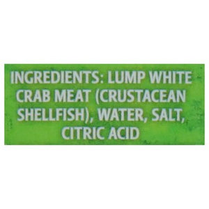 Crown Prince Crab Meat Fancy White-Lump Wild Caught 12/6 OZ [UNFI #0908871] [ebt]
