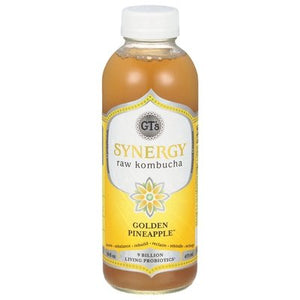 Gts Raw Kombucha Golden Pineapple 12/16 OZ [UNFI #2441392] [ebt]