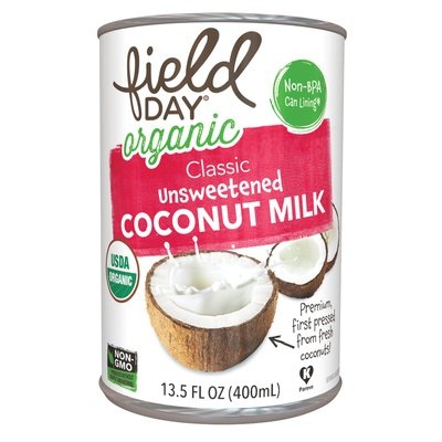 Field Day Classic Unsweetened Coconut Milk 12/13.5OZ [UNFI #1801638] [ebt]