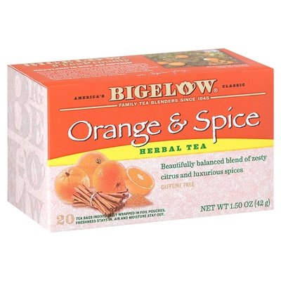 Bigelow Herbal Tea Orange & Spice Caffeine Free Tea Bags 6/20 Bag [UNFI #0725390] [ebt]
