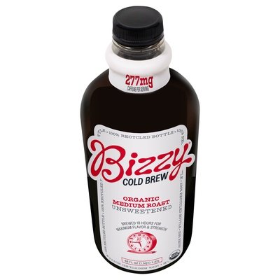 Bizzy Coffee Cold Brew Organic Medium Roast Unsweetened 6/48 OZ [UNFI #2516565] [ebt]