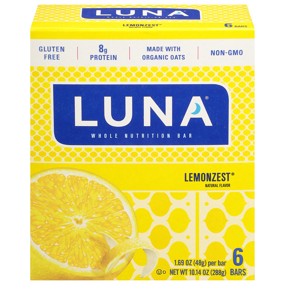 Clif Luna Nutrition Bars Whole Lemonzest 6/6/1.69OZ [UNFI #1703370] [ebt]